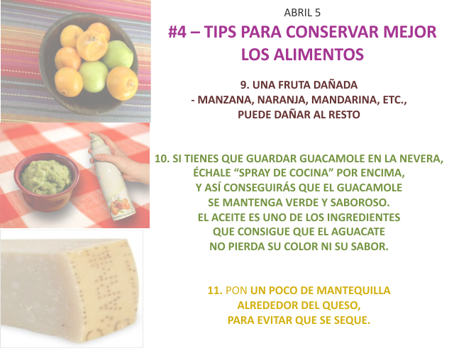 #4 Tips para conservar mejor los alimentos